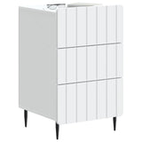 Bedside Cabinet White 43 x 41 x 68 cm Engineered Wood - Side View