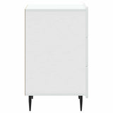 Bedside Cabinet White 43 x 41 x 68 cm Engineered Wood - Rear View