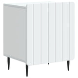 Bedside Cabinet White 43 x 34.5 x 52 cm Engineered Wood - Front View