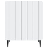 Bedside Cabinet White 43 x 34.5 x 52 cm Engineered Wood - 45-Degree Angle