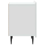 Bedside Cabinet White 43 x 34.5 x 52 cm Engineered Wood - Rear View