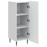 Sideboard White 34.5 x 33 x 92 cm Engineered Wood - 45-Degree Angle