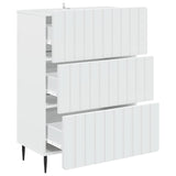 Drawer Cabinet White 66 x 34.5 x 92 cm Engineered Wood - 45-Degree Angle