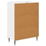 Drawer Cabinet White 66 x 34.5 x 92 cm Engineered Wood - Low Angle