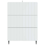 Drawer Cabinet White 66 x 34.5 x 92 cm Engineered Wood - Rear View