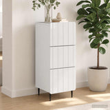 Drawer Cabinet White 33 x 34.5 x 92 cm Engineered Wood