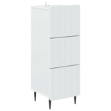 Drawer Cabinet White 33 x 34.5 x 92 cm Engineered Wood - Front View