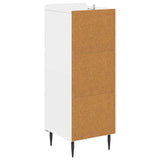 Drawer Cabinet White 33 x 34.5 x 92 cm Engineered Wood - Low Angle