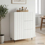 Sideboard with Drawer White 66 x 34.5 x 91.5 cm Engineered Wood