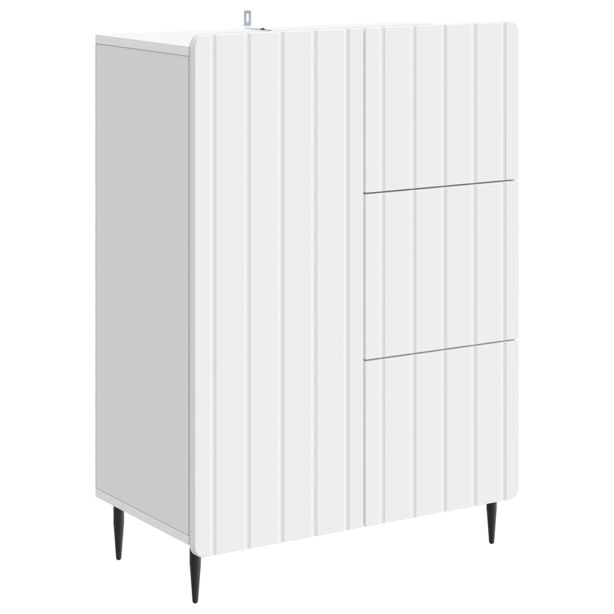 Sideboard with Drawer White 66 x 34.5 x 91.5 cm Engineered Wood