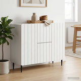Sideboard with Drawer White 89 x 34.5 x 62 cm Engineered Wood - Top-Down View