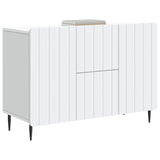 Sideboard with Drawer White 89 x 34.5 x 62 cm Engineered Wood - Side View