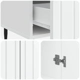 Sideboard with Drawer White 66 x 34.5 x 97 cm Engineered Wood