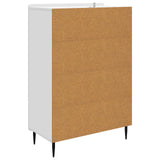 Sideboard with Drawer White 66 x 34.5 x 97 cm Engineered Wood - Close-Up Angle