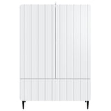Sideboard with Drawer White 66 x 34.5 x 97 cm Engineered Wood - 45-Degree Angle