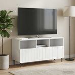 TV Cabinet with Drawer White 102 x 34.5 x 50 cm Engineered Wood
