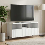 TV Cabinet with Drawer White 102 x 34.5 x 50 cm Engineered Wood - Top-Down View