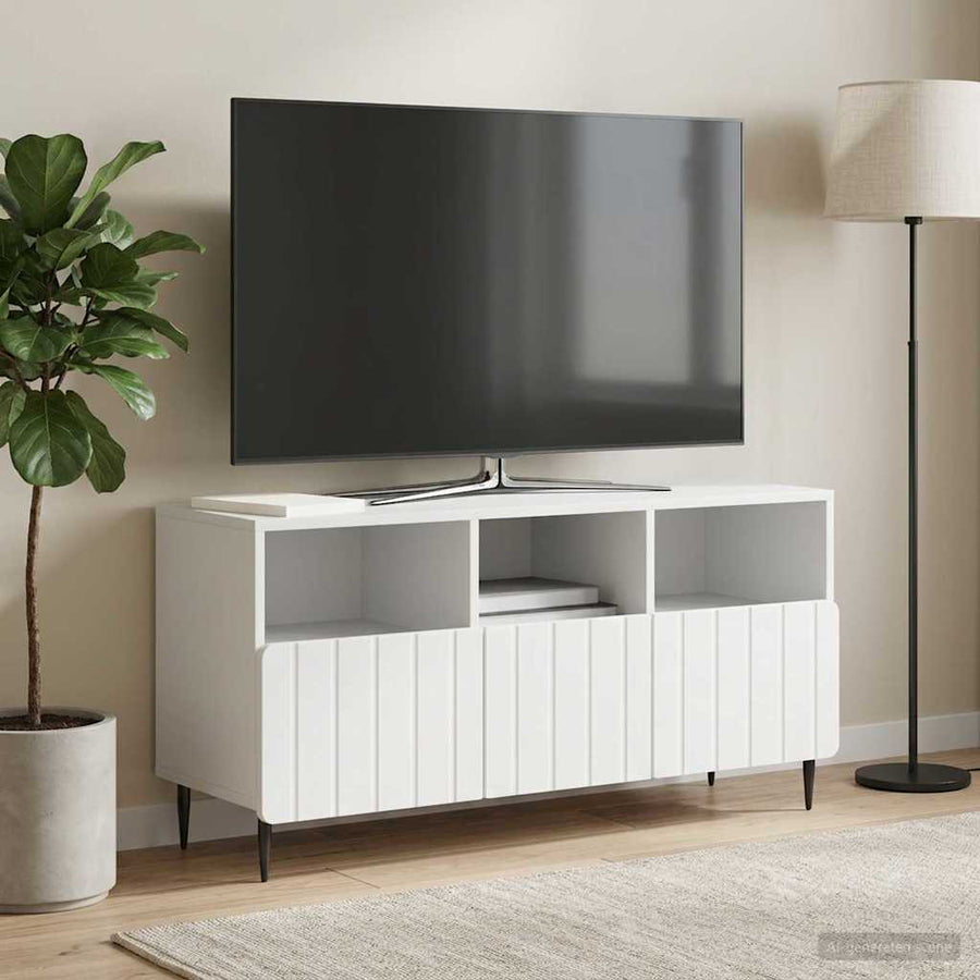 TV Cabinet with Drawer White 102 x 34.5 x 50 cm Engineered Wood