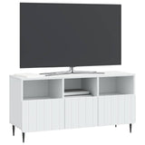 TV Cabinet with Drawer White 102 x 34.5 x 50 cm Engineered Wood - Side View