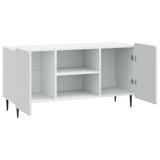 TV Cabinet White 102 x 34.5 x 52 cm Engineered Wood - 45-Degree Angle