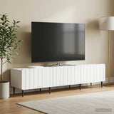 TV Cabinet with Drawer White 147 x 34.5 x 32 cm Engineered Wood