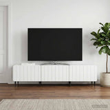 TV Cabinet with Drawer White 147 x 34.5 x 32 cm Engineered Wood - Top-Down View