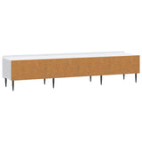 TV Cabinet with Drawer White 147 x 34.5 x 32 cm Engineered Wood - Low Angle
