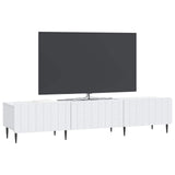 TV Cabinet with Drawer White 147 x 34.5 x 32 cm Engineered Wood - Side View