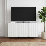 TV Cabinet White 99 x 34.5 x 52 cm Engineered Wood - Top-Down View