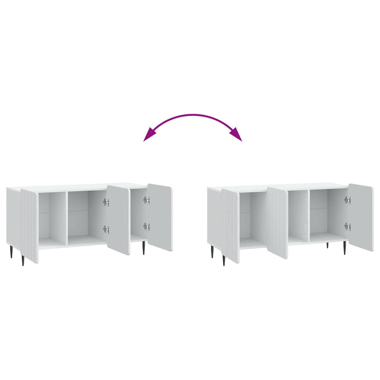 TV Cabinet White 99 x 34.5 x 52 cm Engineered Wood