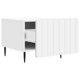 Coffee Table with Drawer White 49 x 50 x 42 cm Engineered Wood - Top-Down View