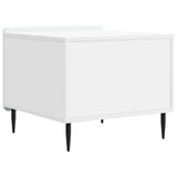 Coffee Table with Drawer White 49 x 50 x 42 cm Engineered Wood - Close-Up Angle