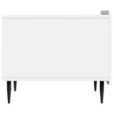 Coffee Table with Drawer White 49 x 50 x 42 cm Engineered Wood - Rear View