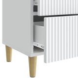 Bedside Cabinet White 43 x 34.5 x 48 cm Engineered Wood - Extra Image