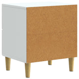 Bedside Cabinet White 43 x 34.5 x 48 cm Engineered Wood