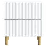 Bedside Cabinet White 43 x 34.5 x 48 cm Engineered Wood - 45-Degree Angle