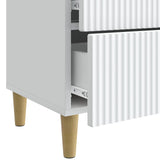Bedside Cabinet White 62 x 34.5 x 48 cm Engineered Wood - Extra Image