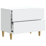 Bedside Cabinet White 62 x 34.5 x 48 cm Engineered Wood - Top-Down View