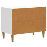 Bedside Cabinet White 62 x 34.5 x 48 cm Engineered Wood - Close-Up Angle