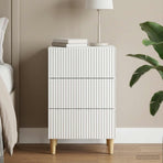 Bedside Cabinet White 43 x 41 x 66.5 cm Engineered Wood