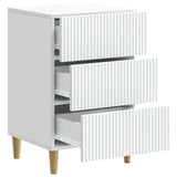 Bedside Cabinet White 43 x 41 x 66.5 cm Engineered Wood - Top-Down View