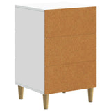 Bedside Cabinet White 43 x 41 x 66.5 cm Engineered Wood