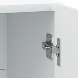 Bedside Cabinet White 43 x 34.5 x 50 cm Engineered Wood