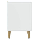 Bedside Cabinet White 43 x 34.5 x 50 cm Engineered Wood - Rear View
