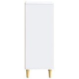 Sideboard White 33 x 34.5 x 90 cm Engineered Wood - Close-Up Angle