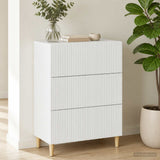 Drawer Cabinet White 66 x 34.5 x 90 cm Engineered Wood