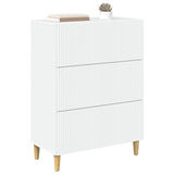 Drawer Cabinet White 66 x 34.5 x 90 cm Engineered Wood - Side View
