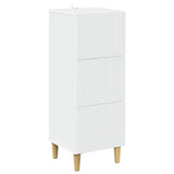 Drawer Cabinet White 33 x 34.5 x 90 cm Engineered Wood