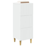 Drawer Cabinet White 33 x 34.5 x 90 cm Engineered Wood