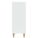 Drawer Cabinet White 33 x 34.5 x 90 cm Engineered Wood - Close-Up Angle